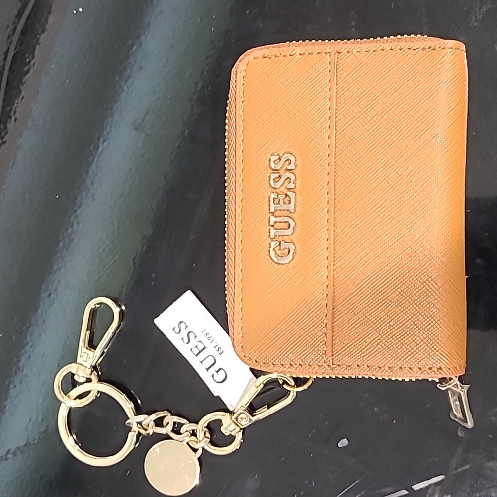Guess card wallet keychain